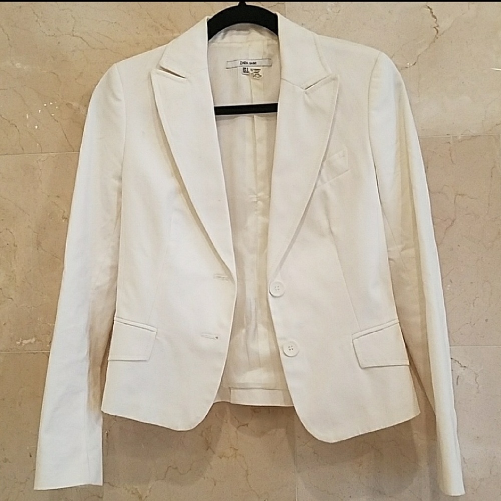 Women Zara White Blazer Size S